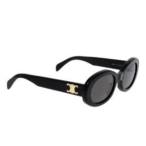 CELINE TRIOMPHE BLACK SUNGLASSES, oval frame